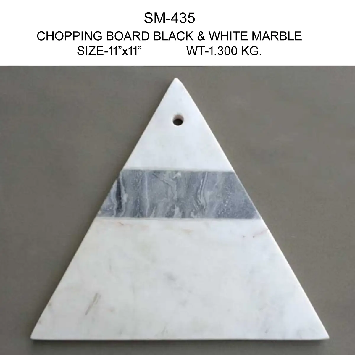 CHOPPING BOARD WHITE AND BLACK MARBLE
